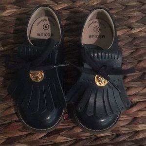 Footmates, navy, size 9 toddler girl shoes